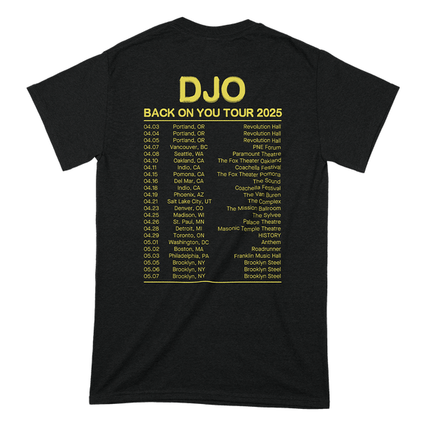 Djo The Crux 2025 N.A Tour T-Shirt - Black - Djo Store
