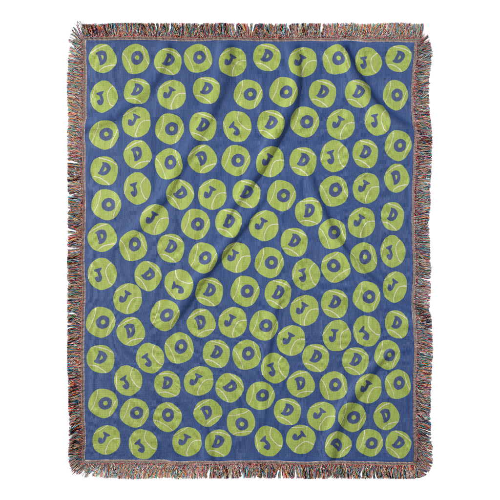 Tennis Ball Woven Tapestry Blanket