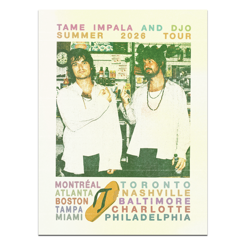 Tame Impala x DJO 2026 Charity Tour Poster