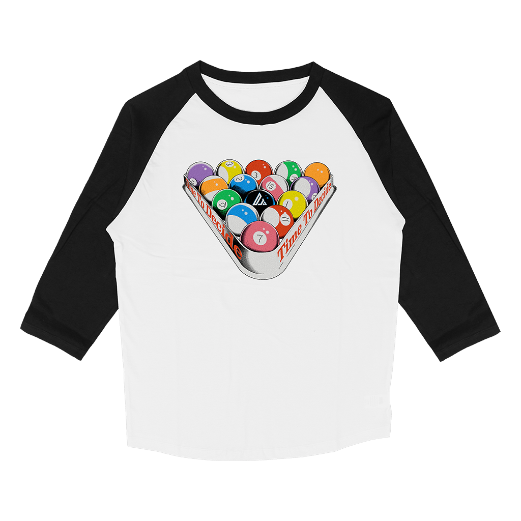 Time To Decide Billiard Balls Raglan Longsleeve T-Shirt